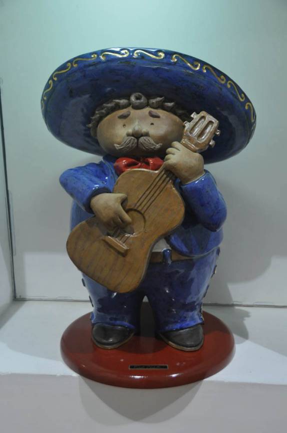 Decoração em galeria de arte de Tlaquepaque, bairro artístico de Guadalajara, no México